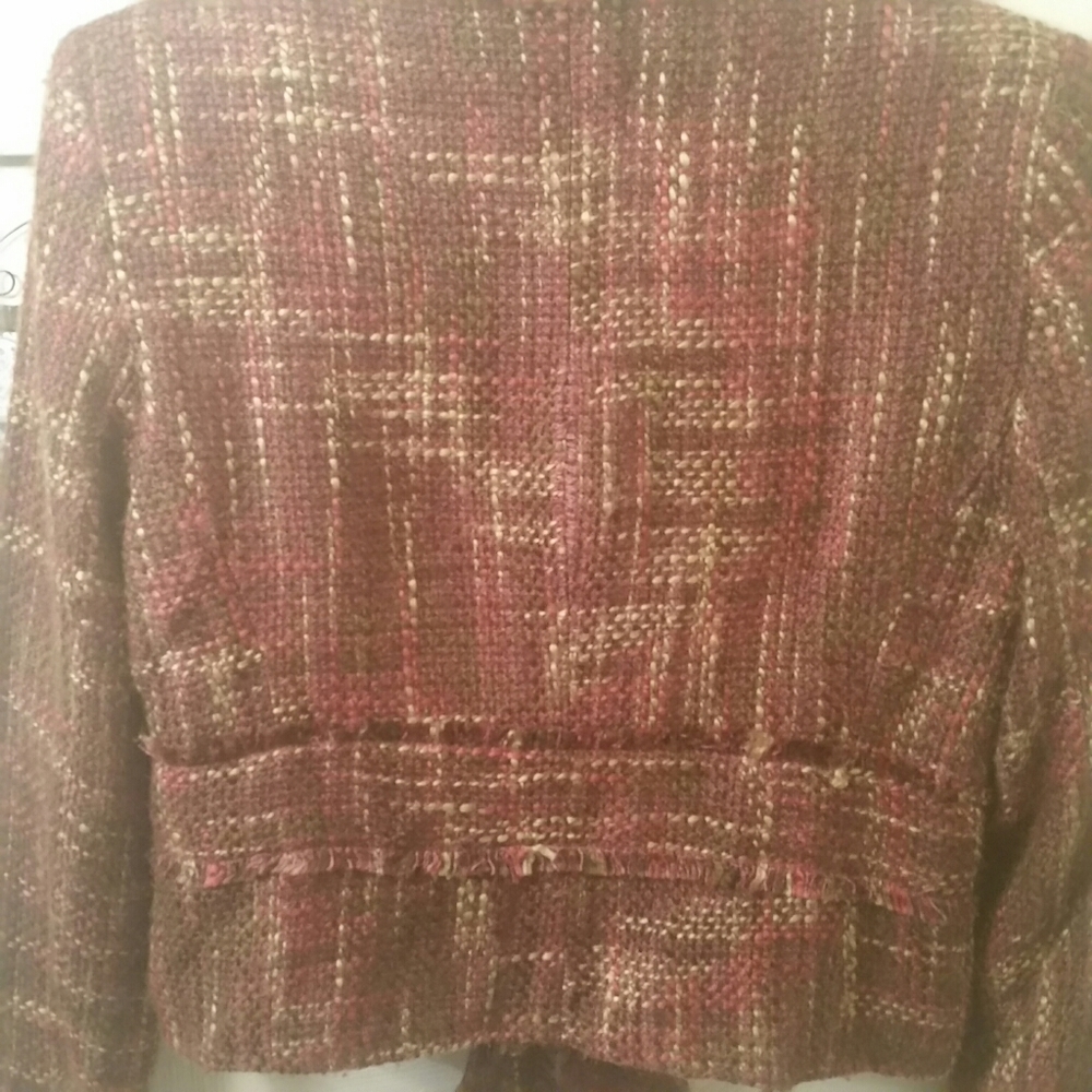Ninety tweed tie waist lined blazer/jacket, Med - Picture 4 of 7